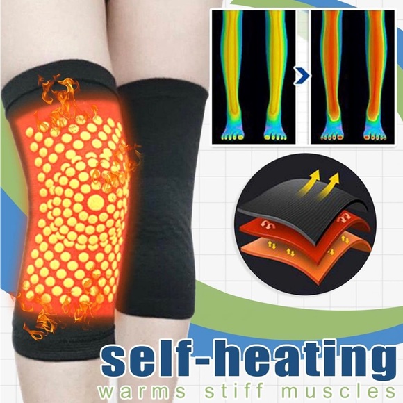 Self Heating Knee Pad Warm Socks Arthritis Joint Pain Reliefs Protection Wrap - Picture 6 of 14